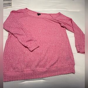 🌸🌸Torrid Pink Ribbed Off the Shoulder Women's Sweater Size 1